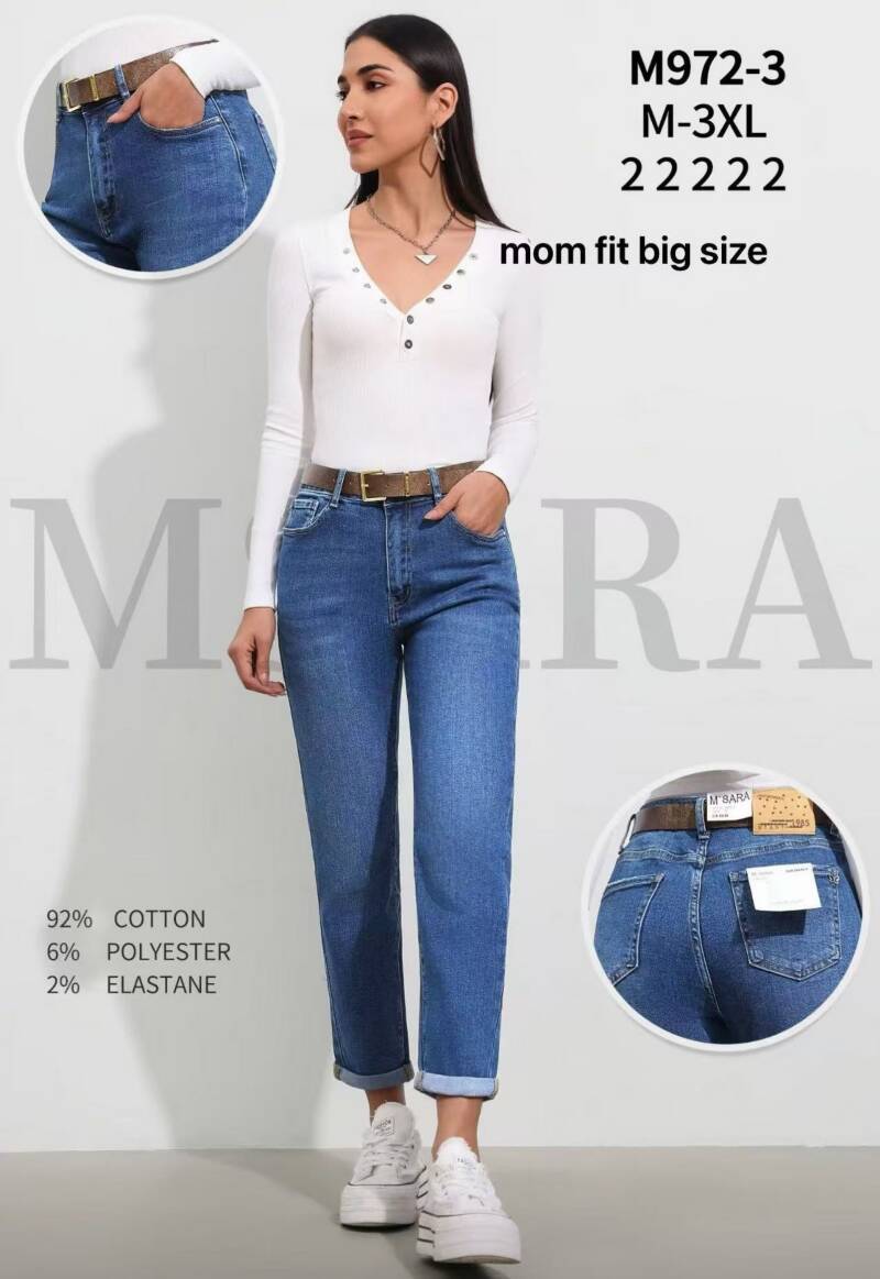 Spodnie jeansy damskie Roz M-3XL, 1 Kolor Paczka 10 szt